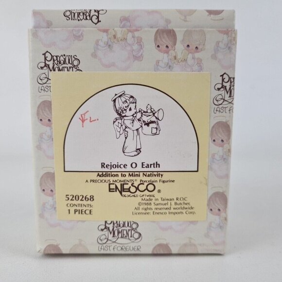 Precious Moments 520268 Rejoice O Earth Add To Mini Nativity Porcelain Figure - Picture 6 of 6